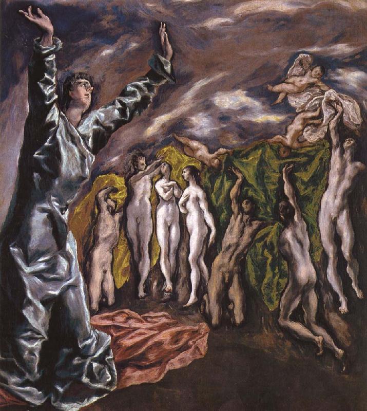 El Greco The Vision of St John Sweden oil painting art